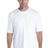 T Shirt Manches Courtes Pour Hommes Anti UV, Blanc 42 (L)