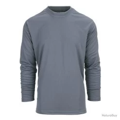 TEE-SHIRT / POLO TACTIQUE COL ROND GRIS MANCHES LONGUES A SECHAGE RAPIDE 101 INC