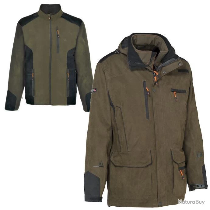 Veste 3 En 1 Polyvalente Verney Carron IBEX EVO KAKI - TAILLE 2XL 1 Veste 3 En 1 Polyvalente Verney Carron IBEX EVO KAKI - TAILLE 2XL