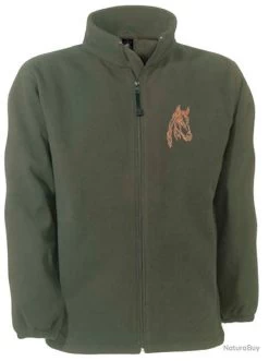 B&C Veste Micropolaire Coupe-vent Imperméable Respirante Avec Broderie Tête De Cheval