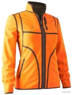 Veste Polaire Lady Pam Contrecollée Réversible Deerhunter Orange
