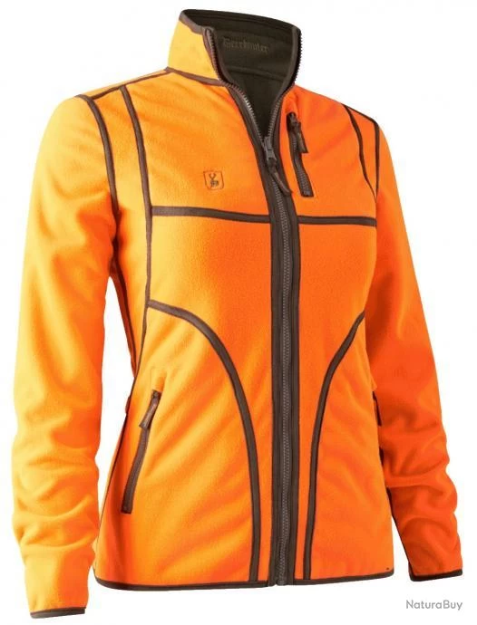 Veste Polaire Lady Pam Contrecollée Réversible Deerhunter Orange 1 Veste Polaire Lady Pam Contrecollée Réversible Deerhunter Orange
