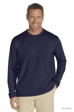 ZnO UV T-shirt Manches Longues Homme- Navy 40 (M)