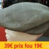 Casquette Carreaux Tweed Vert "made In Fance" BEST QUALITY Taille 55 Ref 1986-55