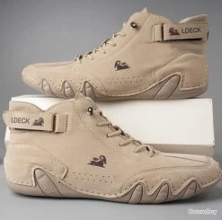 Chaussure Montante Daim Et Cuir, Souple Et Confortable Du 38 Au 48