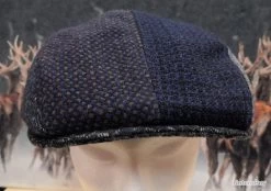 CASQUETTE "MARONE ITALIE" BOMBÉE BLEUE PATCHWORK 59 BT824-59 -Big Chocolate Outoutd. 00002 CASQUETTE MARONE ITALIE BOMBEE BLEUE PATCHWORK 59 BT824 59