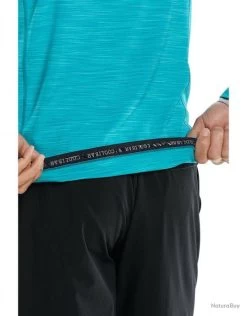 Rash Guard Demi Zip Anti UV Pour Homme Ultimate Aqua Vert -Big Chocolate Outoutd. 00002 Rash Guard demi zip anti UV pour homme Ultimate Aqua L Vert