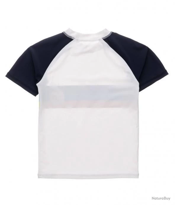 T-Shirt Anti-UV Pour Garçon Sunset à Rayures - Manches Courtes - Blanc / Bleu Foncé Blanc 170/176 Cm 2 T-Shirt Anti-UV Pour Garçon Sunset à Rayures - Manches Courtes - Blanc / Bleu Foncé Blanc 170/176 Cm – Image 2