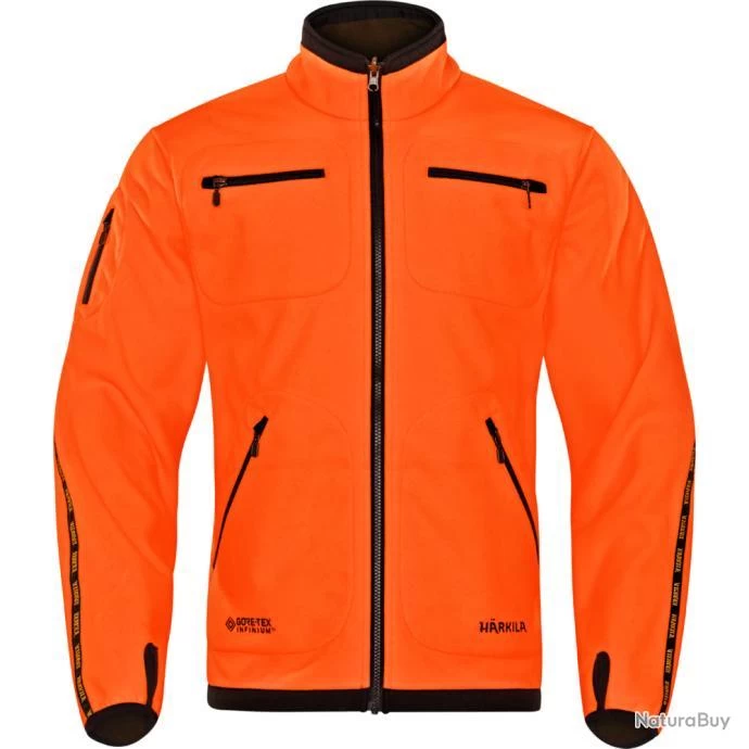 Härkila Veste Kamko Fleece Hunting Green Orange Blaze Reversible 2 Härkila Veste Kamko Fleece Hunting Green Orange Blaze Reversible – Image 2