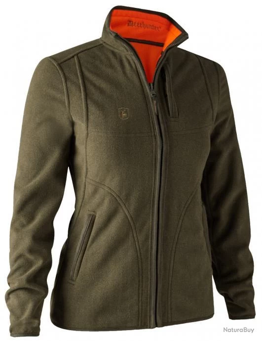 Veste Polaire Lady Pam Contrecollée Réversible Deerhunter Orange 2 Veste Polaire Lady Pam Contrecollée Réversible Deerhunter Orange – Image 2