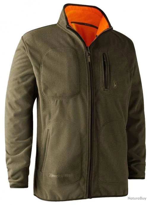 Veste Polaire Contrecollée Gamekeeper Réversible Deerhunter Orange 2 Veste Polaire Contrecollée Gamekeeper Réversible Deerhunter Orange – Image 2