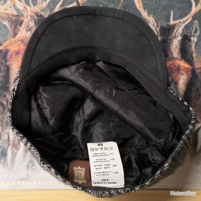 Casquette CUIR HOMME MADE IN ITALY T 59 9384-59 2 Casquette CUIR HOMME MADE IN ITALY T 59 9384-59 – Image 2