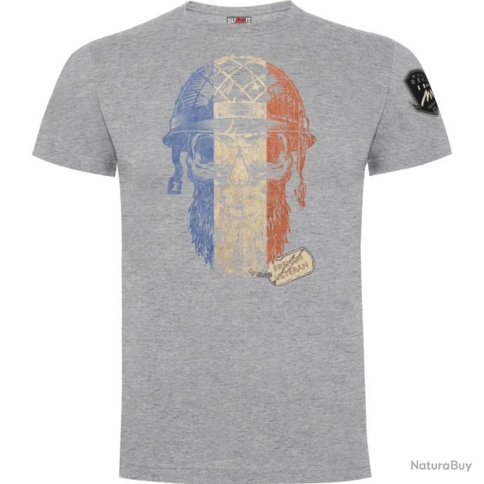 Tee Shirt French Vétéran (6 Coloris) (Taille L, Couleur Blanc) – Image 3