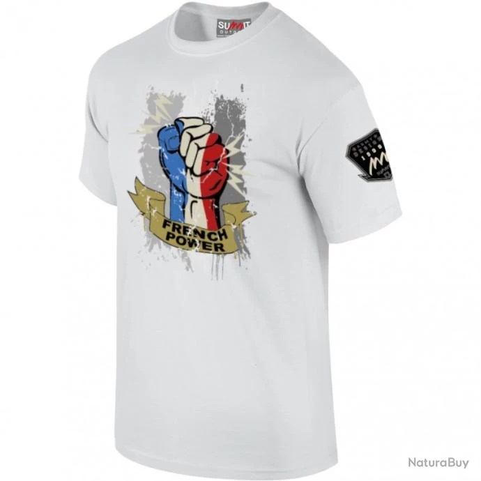 Tee Shirt French Power Couleur Bleu. 3 Tee Shirt French Power Couleur Bleu. – Image 3