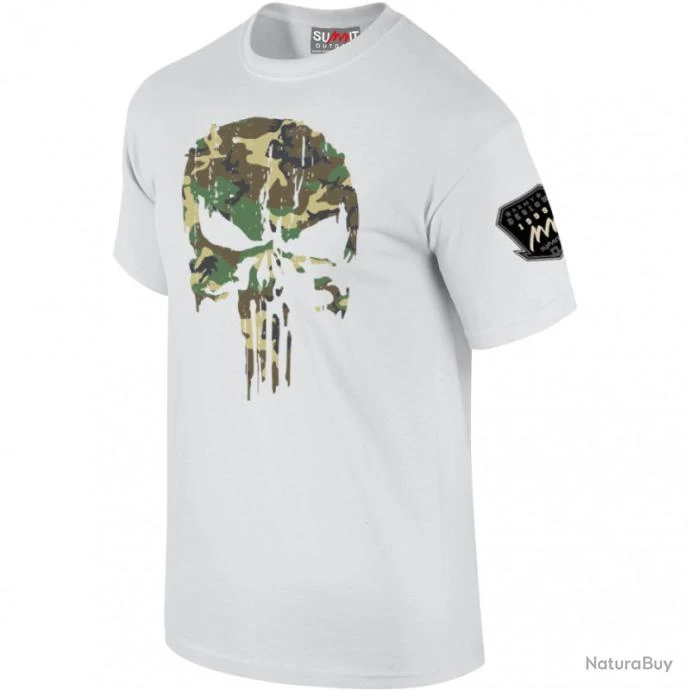 Tee Shirt Punisher Woodland (6 Coloris) (Taille M, Couleur Beige) – Image 3