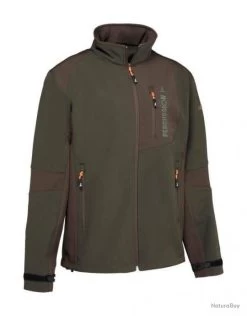 Blouson De Chasse Softshell Percussion Marron