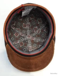 CASQUETTE "MARONE" EN VELOURS MARRON T59 -Big Chocolate Outoutd. 00003 CASQUETTE MARONE EN VELOURS MARRON T59