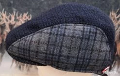 CASQUETTE "MARONE ITALIE" BOMBÉE BLEUE PATCHWORK 59 BT824-59 -Big Chocolate Outoutd. 00003 CASQUETTE MARONE ITALIE BOMBEE BLEUE PATCHWORK 59 BT824 59