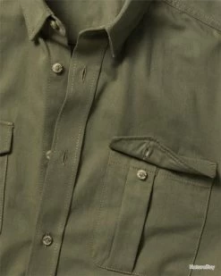 Chemise De Chasse à Manches Courtes Jubi Couleur Olive -Big Chocolate Outoutd. 00003 Chemise de chasse a manches courtes Jubi Couleur Olive