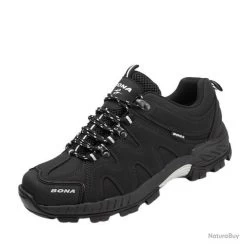 LIVRAISON OFFERTE!!! Chaussures Randonnée à Lacets Noir Baskets Respirant Pour Hommes Camping Chasse