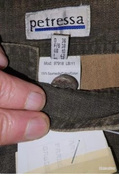 PANTACOURT JEAN "PETRESSA" AUTRICHE T 38 Français 100% COTON -Big Chocolate Outoutd. 00003 PANTACOURT JEAN PETRESSA AUTRICHE T 38 francais 100 COTON