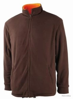 Veste Polaire Réversible Treeland Orange Marron 5 Veste Polaire Réversible Treeland Orange Marron -Big Chocolate Outoutd. 00003 Veste Polaire Reversible Treeland Orange Marron S
