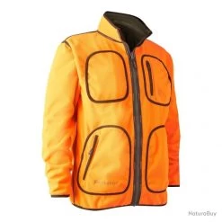 Veste De Chasse Polaire Gamekeeper Réversible Orange Deerhunter -Big Chocolate Outoutd. 00003 Veste de chasse polaire Gamekeeper reversible orange Deerhunter S