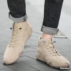 Chaussure Montante Daim Et Cuir, Souple Et Confortable Du 38 Au 48 -Big Chocolate Outoutd. 00003 chaussure Montante Daim et cuir souple et confortable