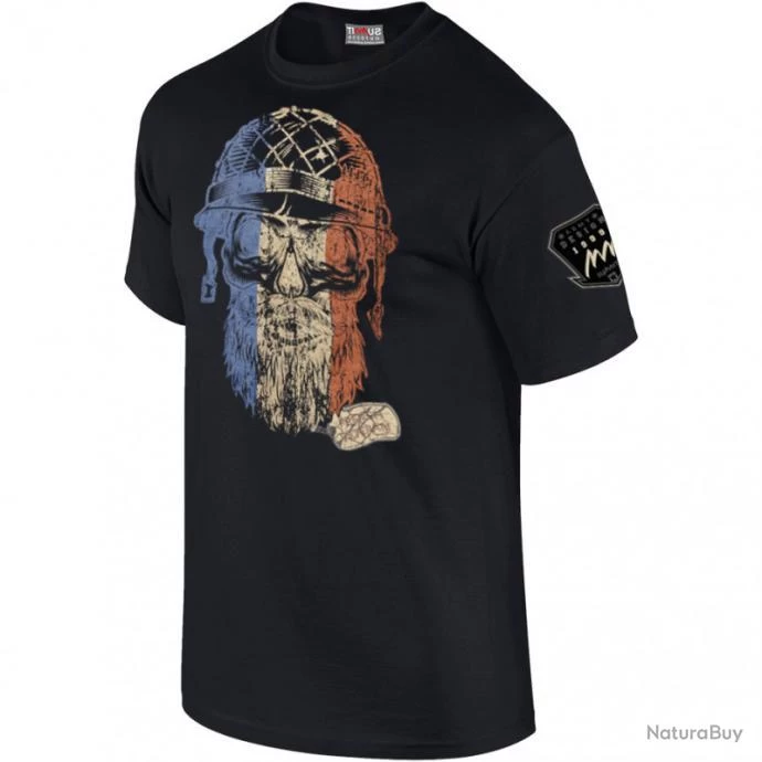 Tee Shirt French Vétéran (6 Coloris) (Taille L, Couleur Blanc) – Image 4