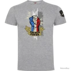 Tee Shirt French Power Couleur Bleu. 9 Tee Shirt French Power Couleur Bleu. -Big Chocolate Outoutd. 00004 Tee shirt French power Couleur Bleu Taille S