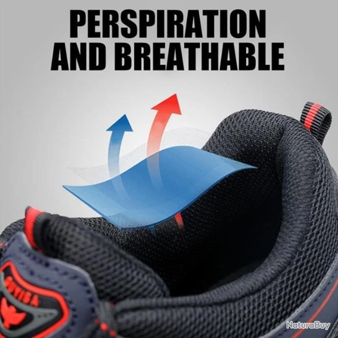 Baskets De Travail Respirantes Avec Embout En Acier Pour Homme LIVRAISON GRATUITE 4 Baskets De Travail Respirantes Avec Embout En Acier Pour Homme LIVRAISON GRATUITE – Image 4