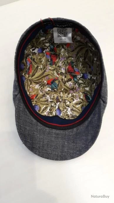 CASQUETTE PLATE EN JEANS T55 4 CASQUETTE PLATE EN JEANS T55 – Image 4