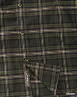 Chemise Explorer Couleur Olive Carreaux Jaune. -Big Chocolate Outoutd. 00004 Chemise Explorer Couleur Olive Carreaux jaune Taille L