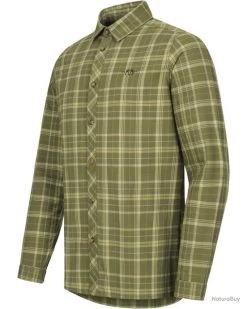Chemise HunTec TF 20 Couleur Vert Et Beige à Carreaux. -Big Chocolate Outoutd. 00004 Chemise HunTec TF 20 Couleur vert et beige a carreaux Taille L