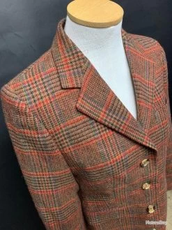 Dalmata Blazer Veste Tweed Femme 100% Laine Taille 38 (NEUF) *Prix étiqueté: 459* -Big Chocolate Outoutd. 00004 Dalmata Blazer Veste de chasse femme Taille 38 100 laine NEUF
