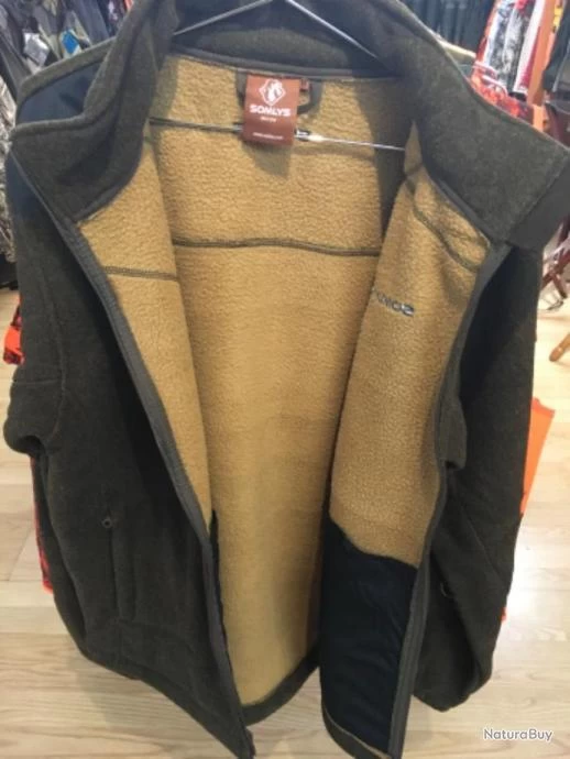Gilet Veste Polaire Homme Somlys Sherpa Ref 490 - Marron Taille M 4 Gilet Veste Polaire Homme Somlys Sherpa Ref 490 - Marron Taille M – Image 4