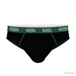 PACK DE 5 SLIPS HOMME COULEURS ASSORTIES VON DUTCH -Big Chocolate Outoutd. 00004 PACK DE 5 SLIPS HOMME COULEURS ASSORTIES VON DUTCH