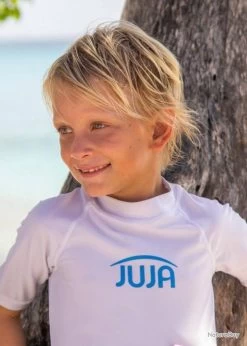 T-shirt Anti-UV Pour Enfants - Manches Courtes Solid Blanc, JUJA Blanc 110-116cm -Big Chocolate Outoutd. 00004 T shirt anti UV pour enfants manches courtes Solid Blanc JUJA Blanc 110 116cm