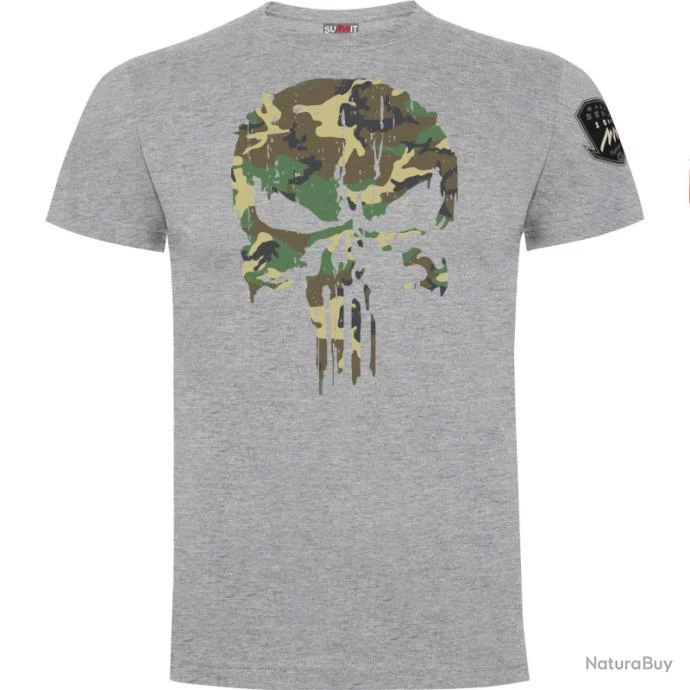 Tee Shirt Punisher Woodland (6 Coloris) (Taille M, Couleur Beige) – Image 5