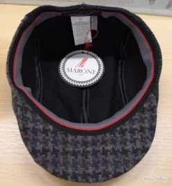 CASQUETTE "MARONE ITALIE" BOMBÉE BLEUE PATCHWORK 59 BT824-59 -Big Chocolate Outoutd. 00005 CASQUETTE MARONE ITALIE BOMBEE BLEUE PATCHWORK 59 BT824 59