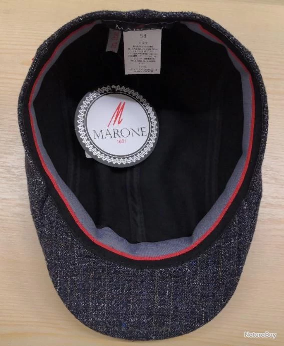 CASQUETTE "MARONE ITALIE" BOMBÉE BLEUE T 60 BT773-60 5 CASQUETTE "MARONE ITALIE" BOMBÉE BLEUE T 60 BT773-60 – Image 5