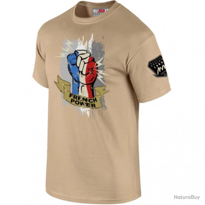 Tee Shirt French Power Couleur Gris Chiné. 6 Tee Shirt French Power Couleur Gris Chiné. – Image 6