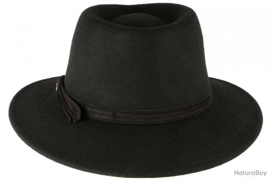 Chapeau Feutre Noir Crushable Mac Leon Montane 58 Noir 6 Chapeau Feutre Noir Crushable Mac Leon Montane 58 Noir – Image 6