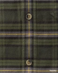 Chemise Explorer Couleur Olive Carreaux Jaune. -Big Chocolate Outoutd. 00006 Chemise Explorer Couleur Olive Carreaux jaune Taille L