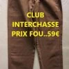 PANTALON MARRON "CLUB INTERCHASSE" FEMME LARS T 40 CIPN007-40