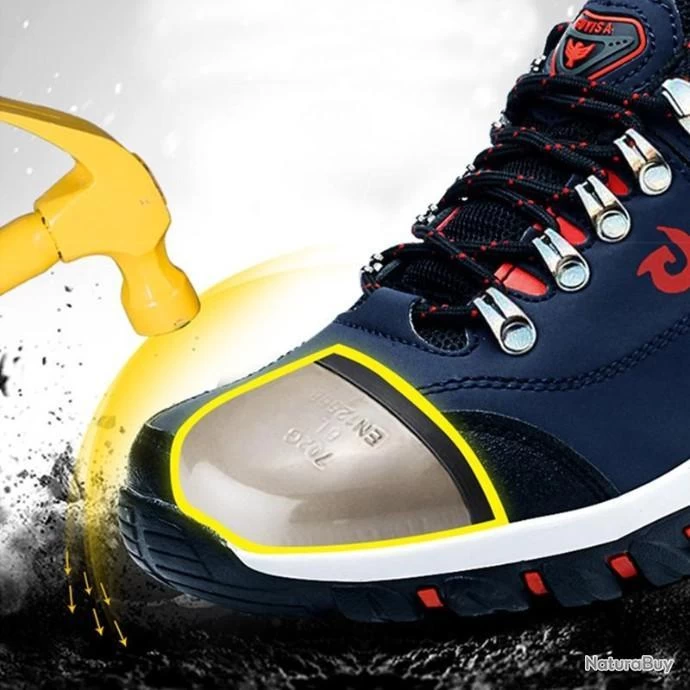 Baskets De Travail Respirantes Avec Embout En Acier Pour Homme LIVRAISON GRATUITE 7 Baskets De Travail Respirantes Avec Embout En Acier Pour Homme LIVRAISON GRATUITE – Image 7