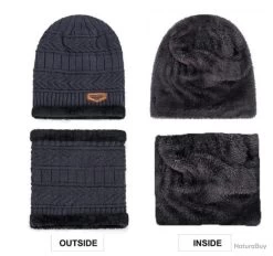 Bonnet Et Cache Coup, Ultra Chaud, Collection 2022 Coloris BLEU ....LIVRAISON OFFERTE -Big Chocolate Outoutd. 00007 Bonnet et Cache coup Ultra Chaud collection 2022 coloris BLEU .LIVRAISON OFFERTE