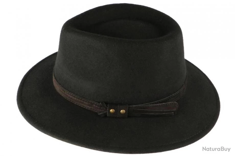 Chapeau Feutre Noir Crushable Mac Leon Montane 58 Noir 7 Chapeau Feutre Noir Crushable Mac Leon Montane 58 Noir – Image 7