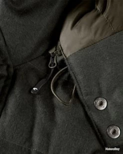 Doudoune Carinthia En Loden (Couleur: Olive Foncé, Taille: M) -Big Chocolate Outoutd. 00007 Doudoune Carinthia en loden Couleur Olive fonce Taille M