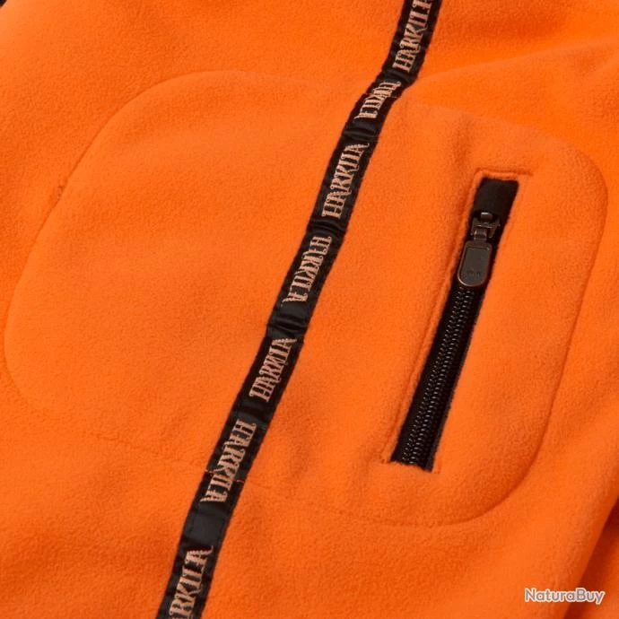 Härkila Veste Kamko Fleece Hunting Green Orange Blaze Reversible 7 Härkila Veste Kamko Fleece Hunting Green Orange Blaze Reversible – Image 7